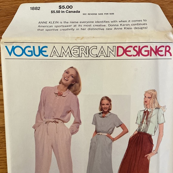 VTG Vogue American Designer Anne Klein UNCUT Pattern - Picture 6 of 11